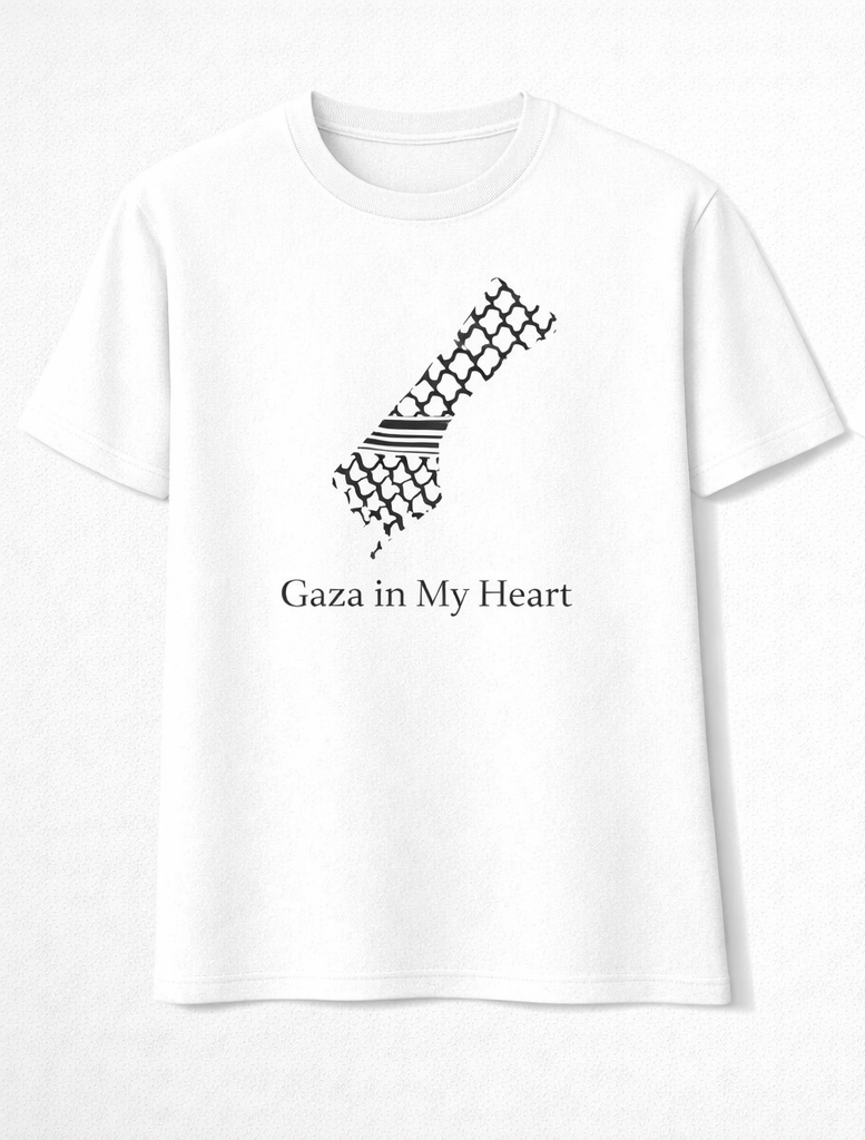 Gaza in My Heart – Kufiya Edition - T-Shirts t-shirt design