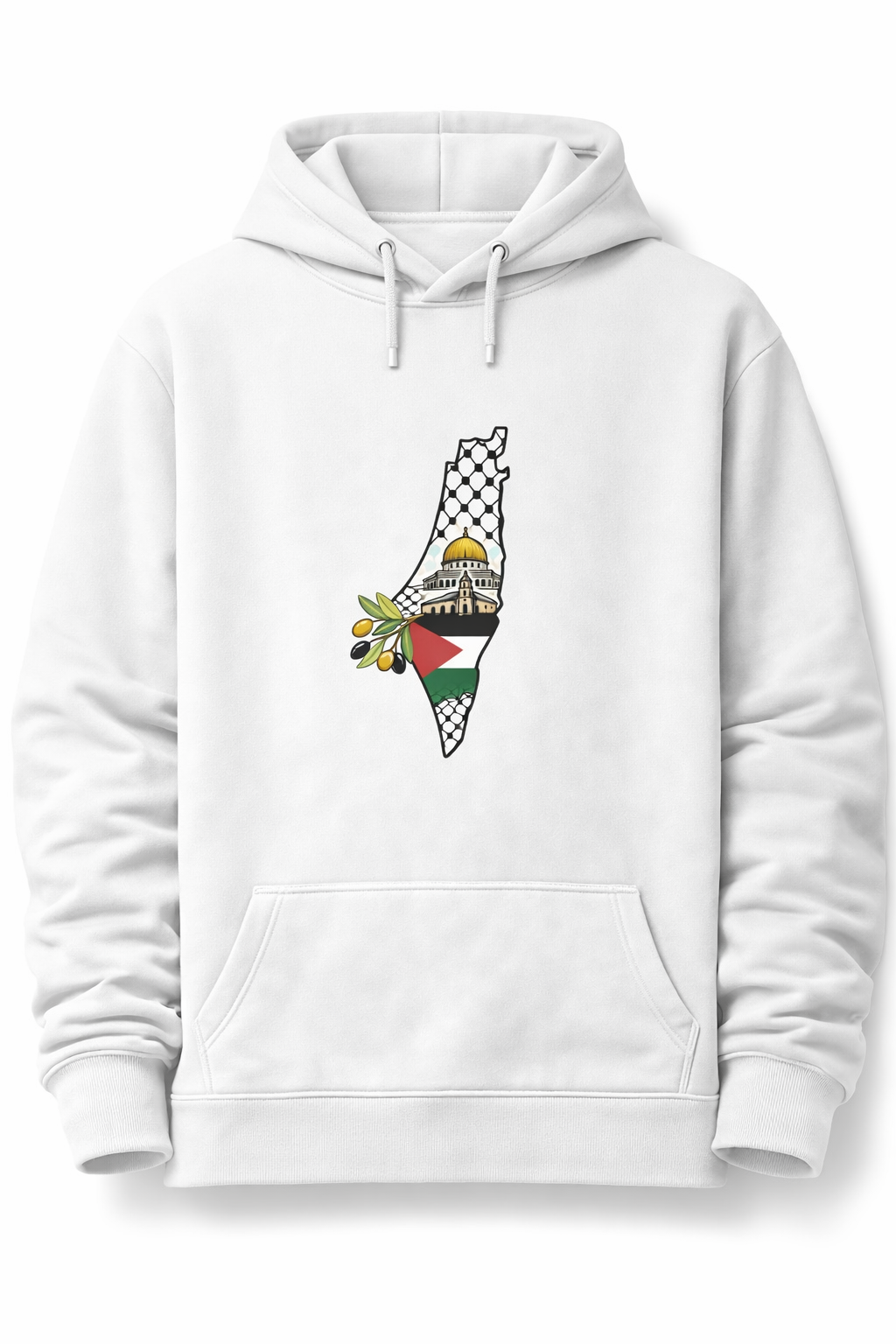 Palestine Map Heritage" Premium Hoodie - Image 2