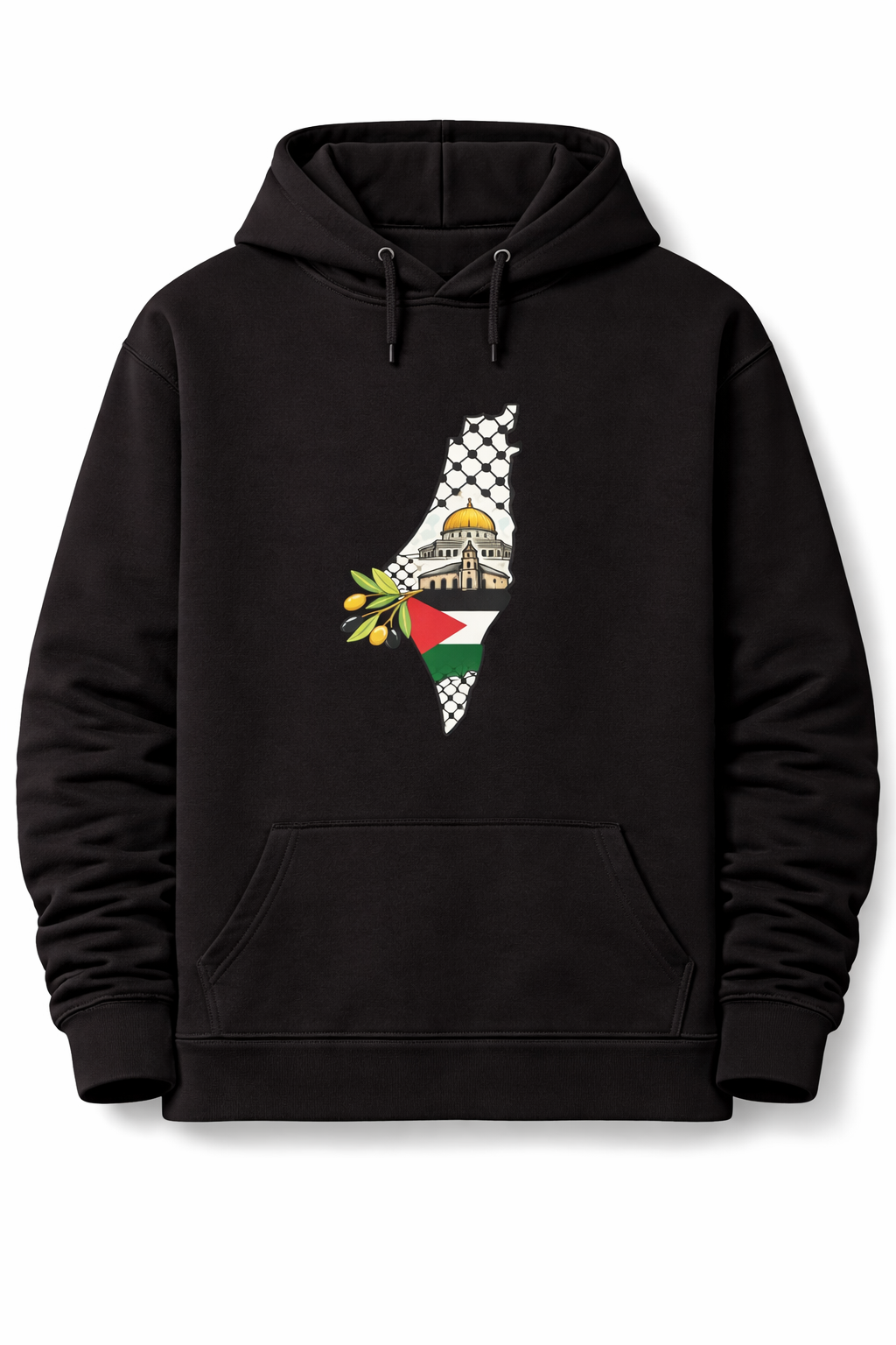 Palestine Map Heritage" Premium Hoodie - Image 3