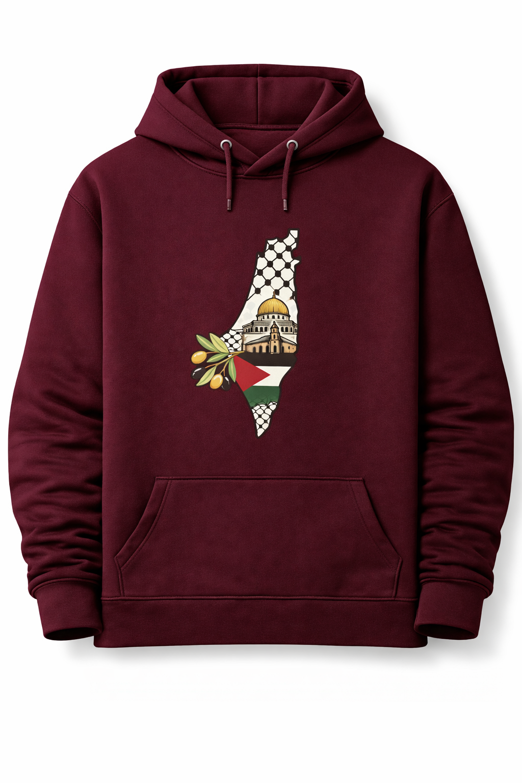 Palestine Map Heritage" Premium Hoodie - Image 4