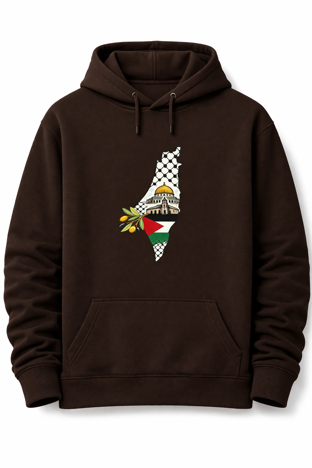 Palestine Map Heritage" Premium Hoodie - Image 5