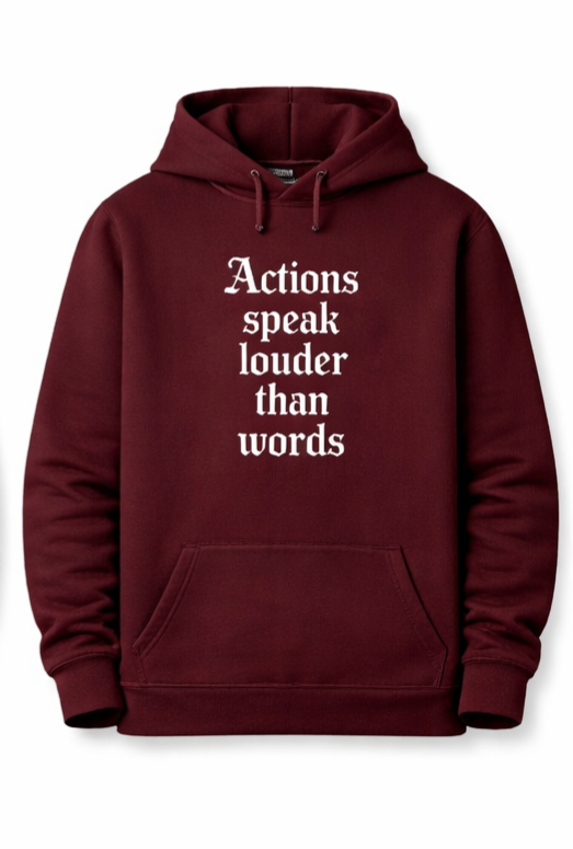 Actions Speak Louder Than Words" Classic Hoodie - Image 5